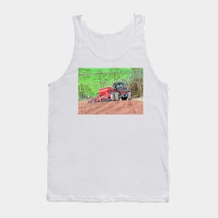 Tractor in Field Tank Top